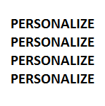 PERSONALIZE